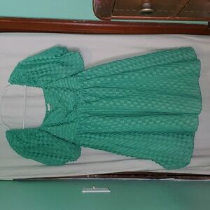 Baevely Frayed Babydoll Checkered Mini Dress